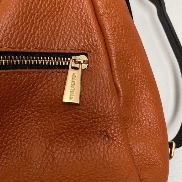 Valentina Tradizione Italiana Convertible Orange Bag/Backpack - Picture 6 of 12